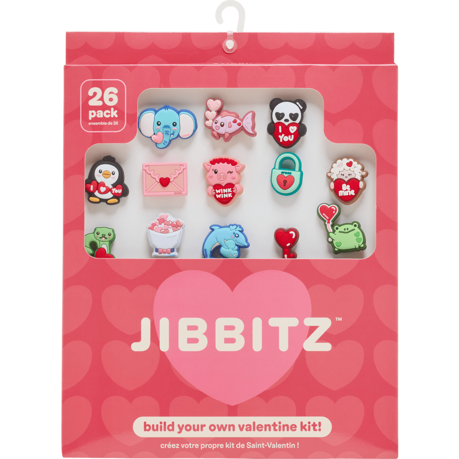 Crocs|Valentines Day Card 26 Pack Jibbitz™ charms