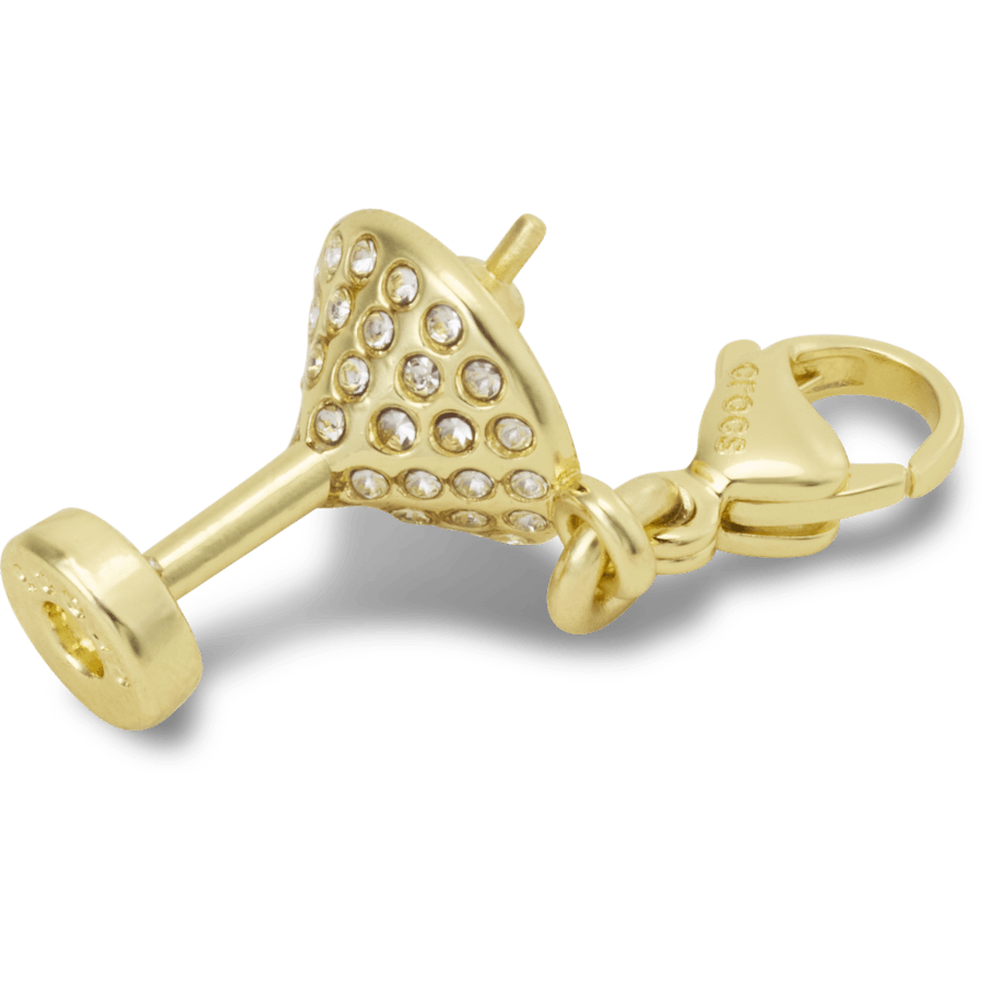 Crocs|Gold Martini Charm Jibbitz charm