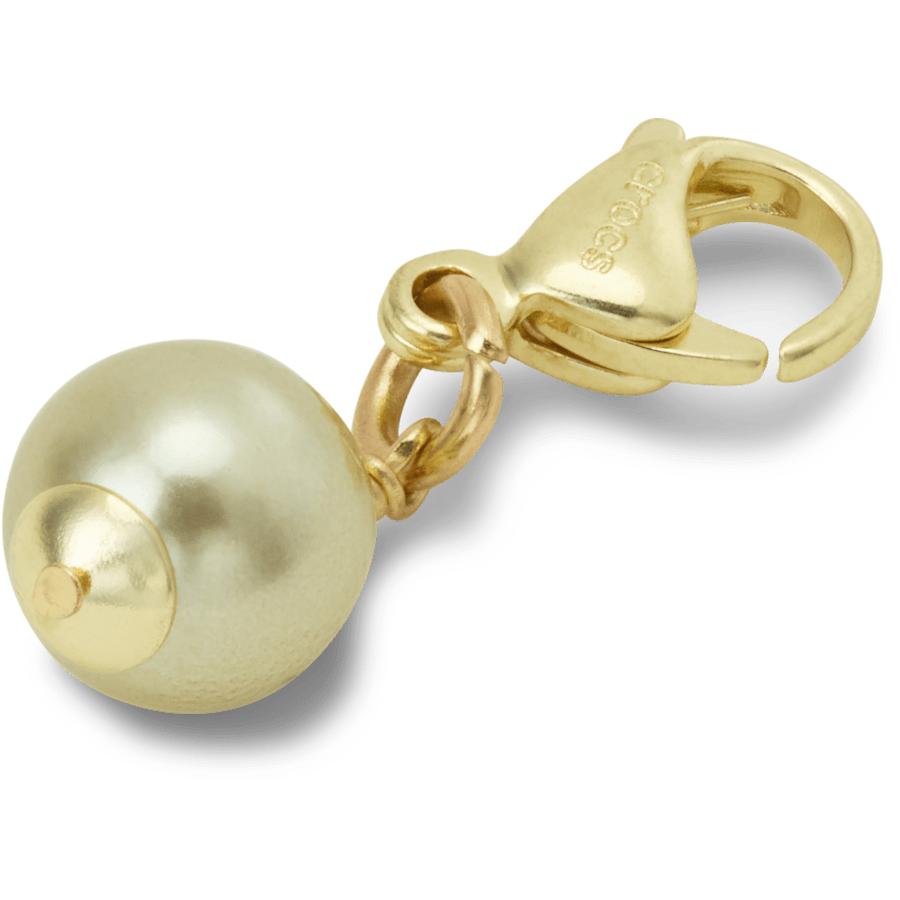 Crocs|Gold and Green SMT Pearl Charm Jibbitz charm