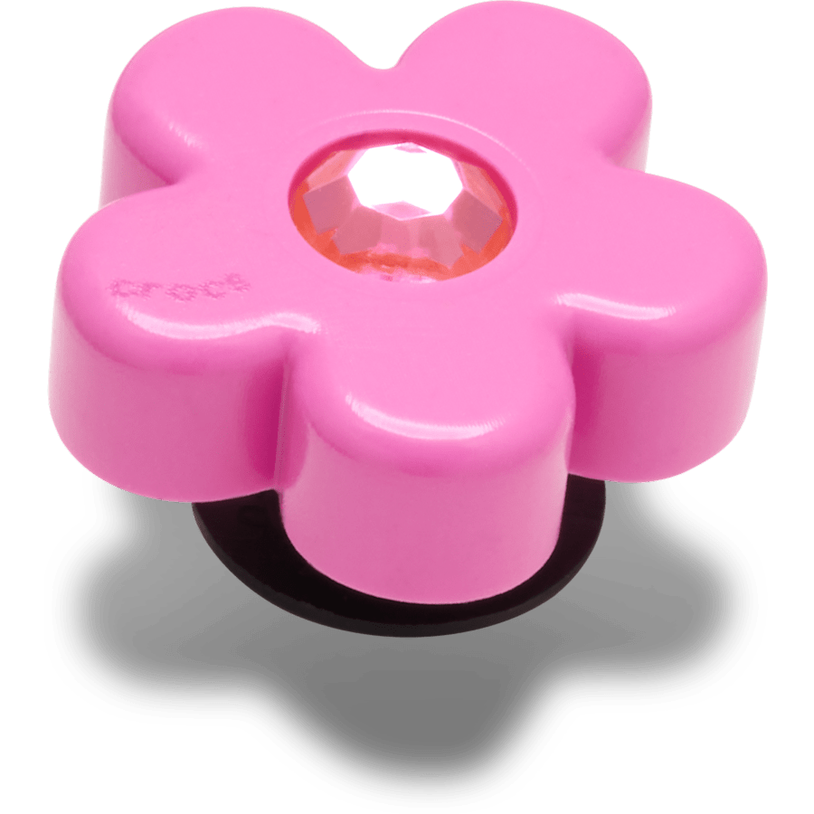 Crocs|Bright Pink Flower With Gem Jibbitz™ charms