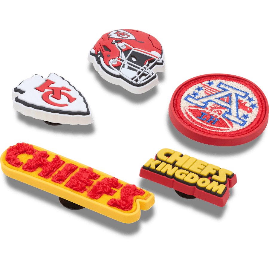 Crocs|NFL Kansas City Chiefs 5 Pack Jibbitz Shoe Charm