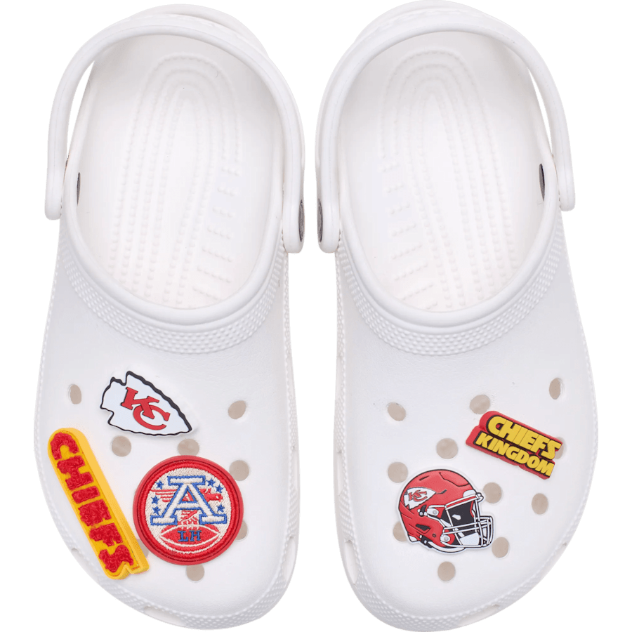 Crocs|NFL Kansas City Chiefs 5 Pack Jibbitz Shoe Charm