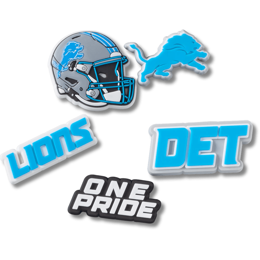 Crocs|NFL Detroit Lions 5 Pack Jibbitz Shoe Charm