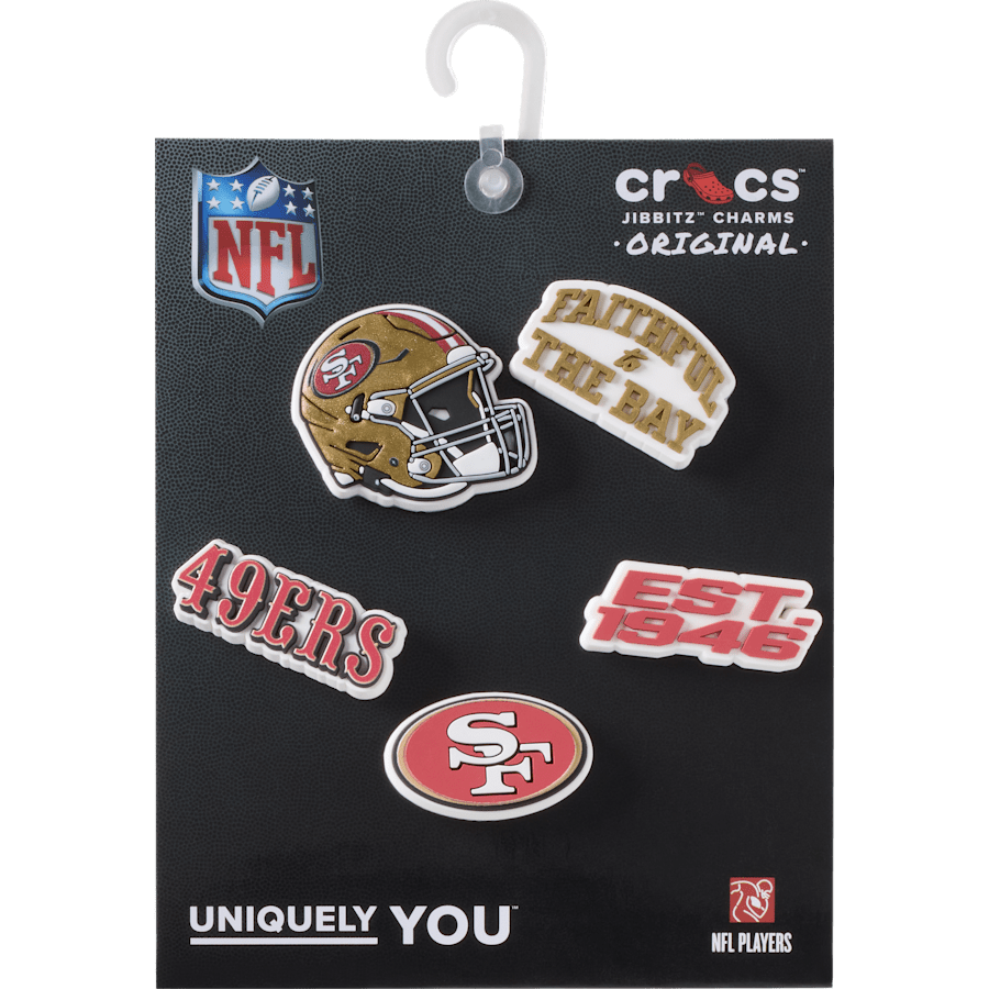 Crocs|NFL San Francisco 49ers 5 Pack Jibbitz Shoe Charm
