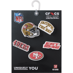 Crocs|NFL San Francisco 49ers 5 Pack Jibbitz Shoe Charm