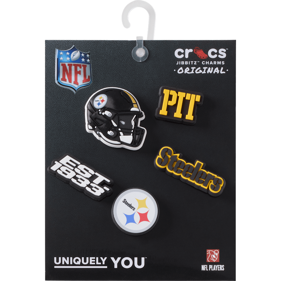 Crocs|NFL Pittsburgh Steelers 5 Pack Jibbitz Shoe Charm