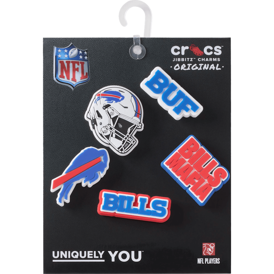 Crocs|NFL Buffalo Bills 5 Pack Jibbitz Shoe Charm