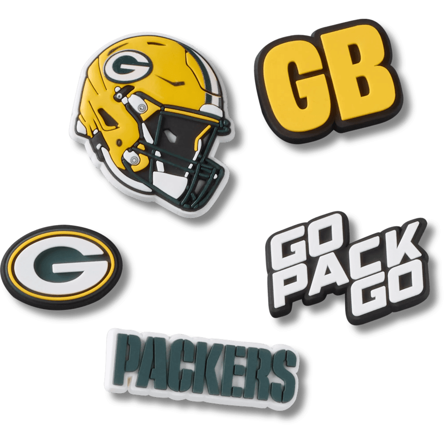 Crocs|NFL Green Bay Packers 5 Pack Jibbitz Shoe Charm