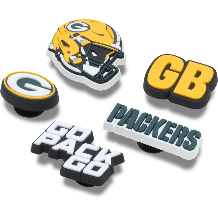 Crocs|NFL Green Bay Packers 5 Pack Jibbitz Shoe Charm