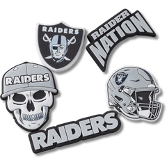 Crocs|NFL Las Vegas Raiders 5 Pack Jibbitz Shoe Charm