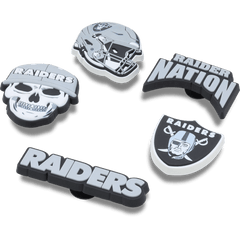Crocs|NFL Las Vegas Raiders 5 Pack Jibbitz Shoe Charm
