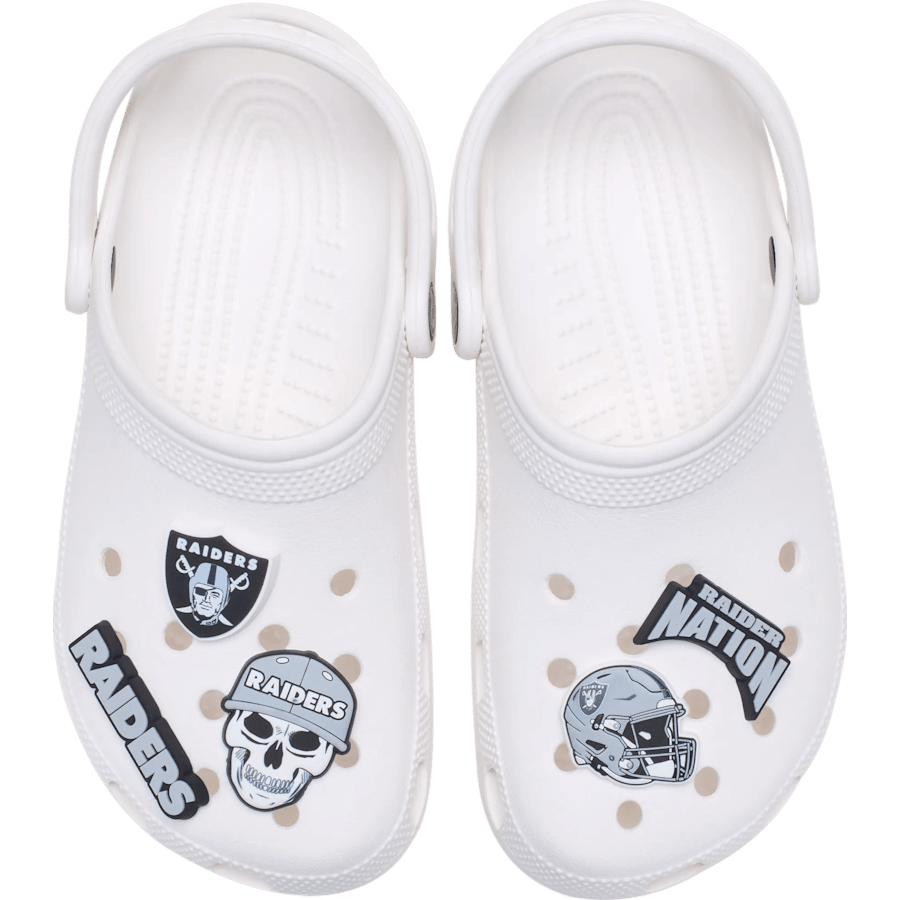 Crocs|NFL Las Vegas Raiders 5 Pack Jibbitz Shoe Charm