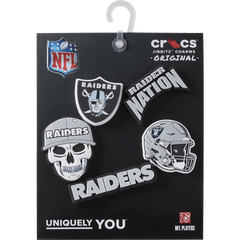 Crocs|NFL Las Vegas Raiders 5 Pack Jibbitz Shoe Charm