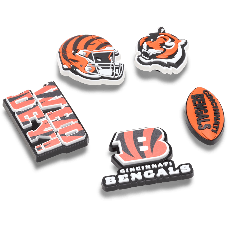 Crocs|NFL Cincinnati Bengals 5 Pack Jibbitz Shoe Charm