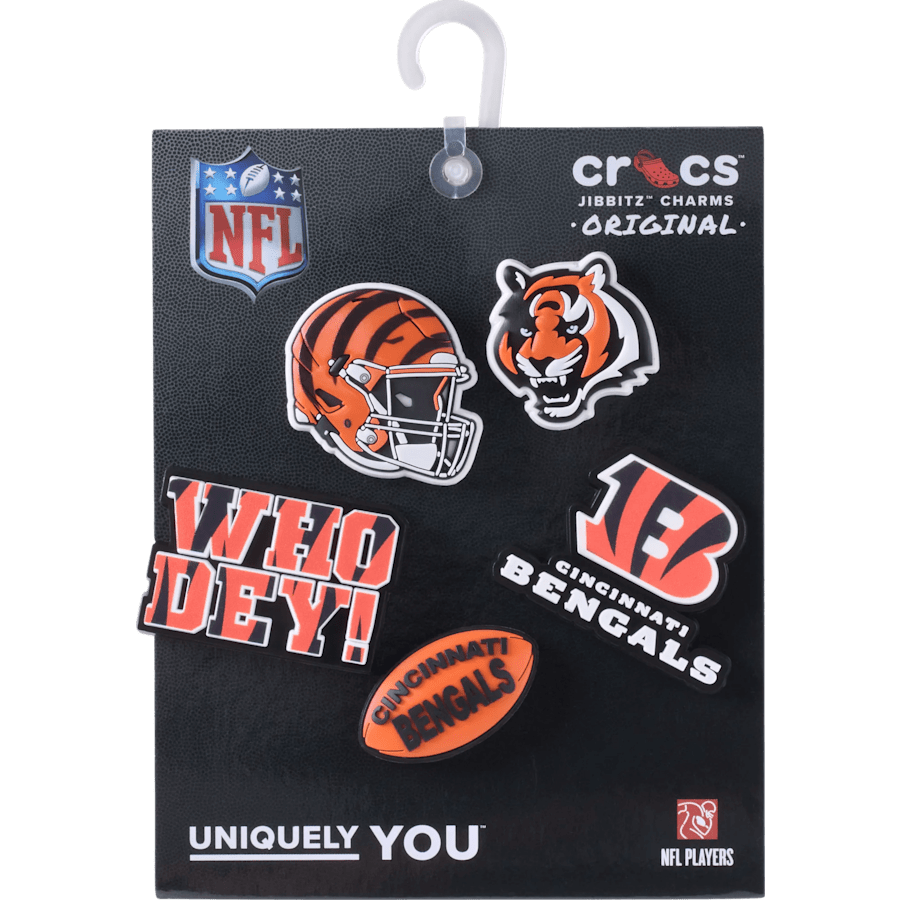 Crocs|NFL Cincinnati Bengals 5 Pack Jibbitz Shoe Charm