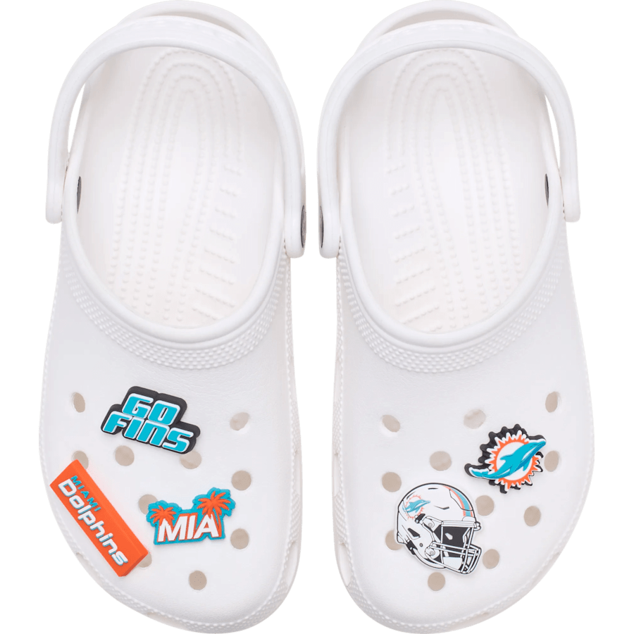Crocs|NFL Miami Dolphins 5 Pack Jibbitz Shoe Charm