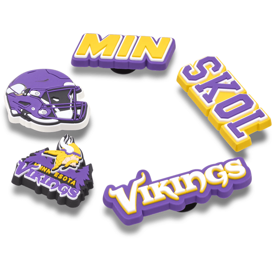 Crocs|NFL Minnesota Vikings 5 Pack Jibbitz Shoe Charm