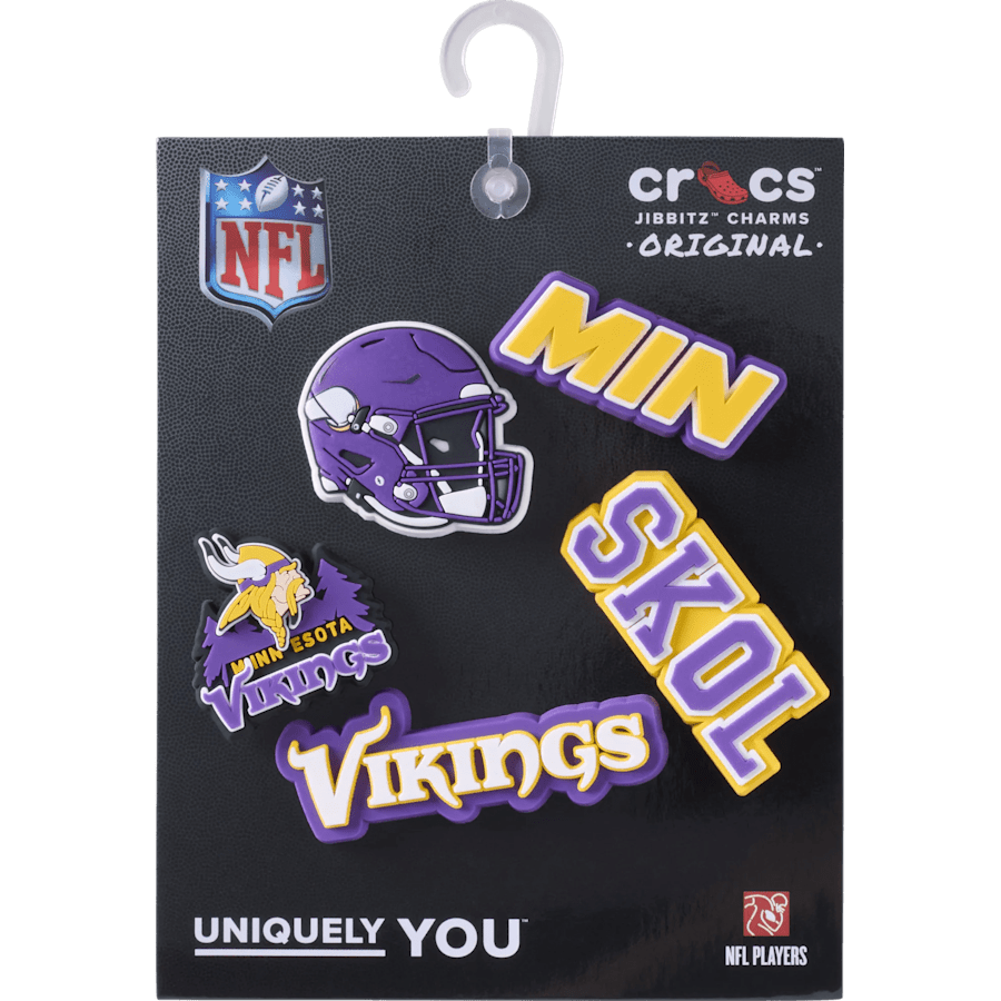 Crocs|NFL Minnesota Vikings 5 Pack Jibbitz Shoe Charm