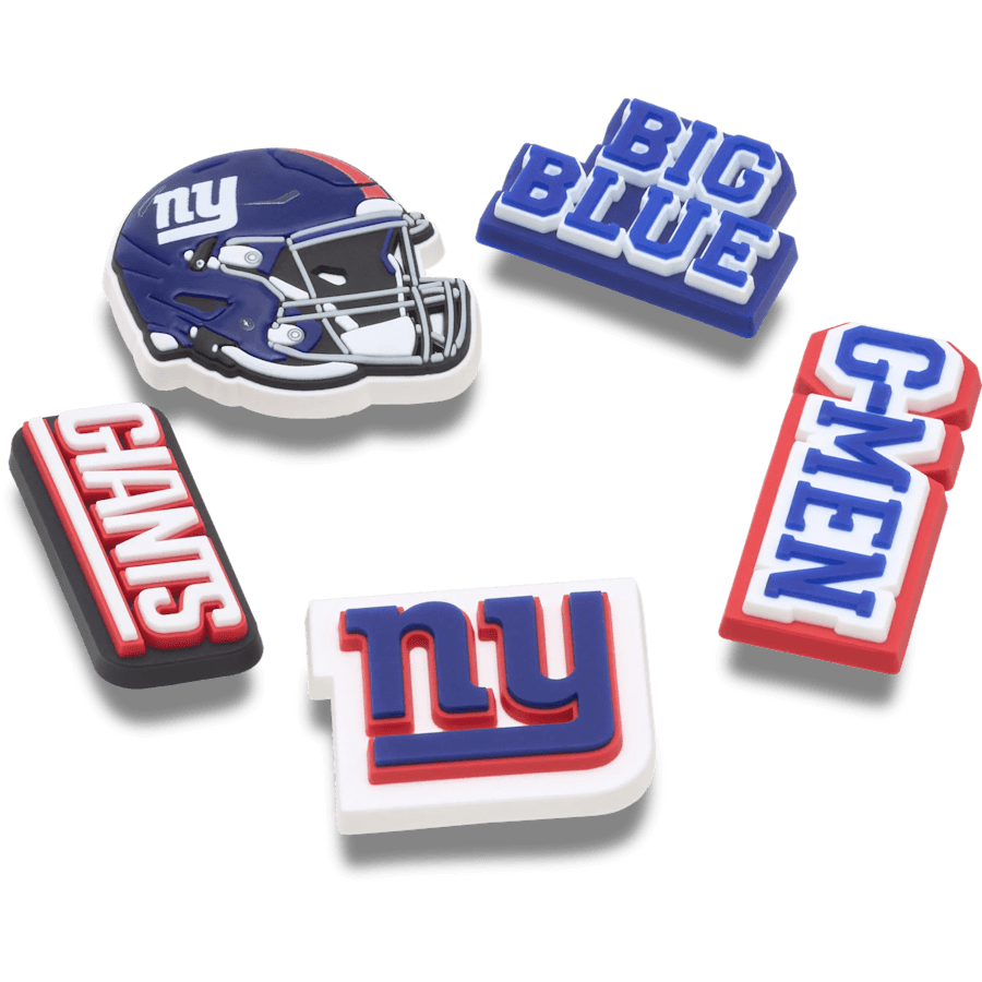 Crocs|NFL New York Giants 5 Pack Jibbitz Shoe Charm