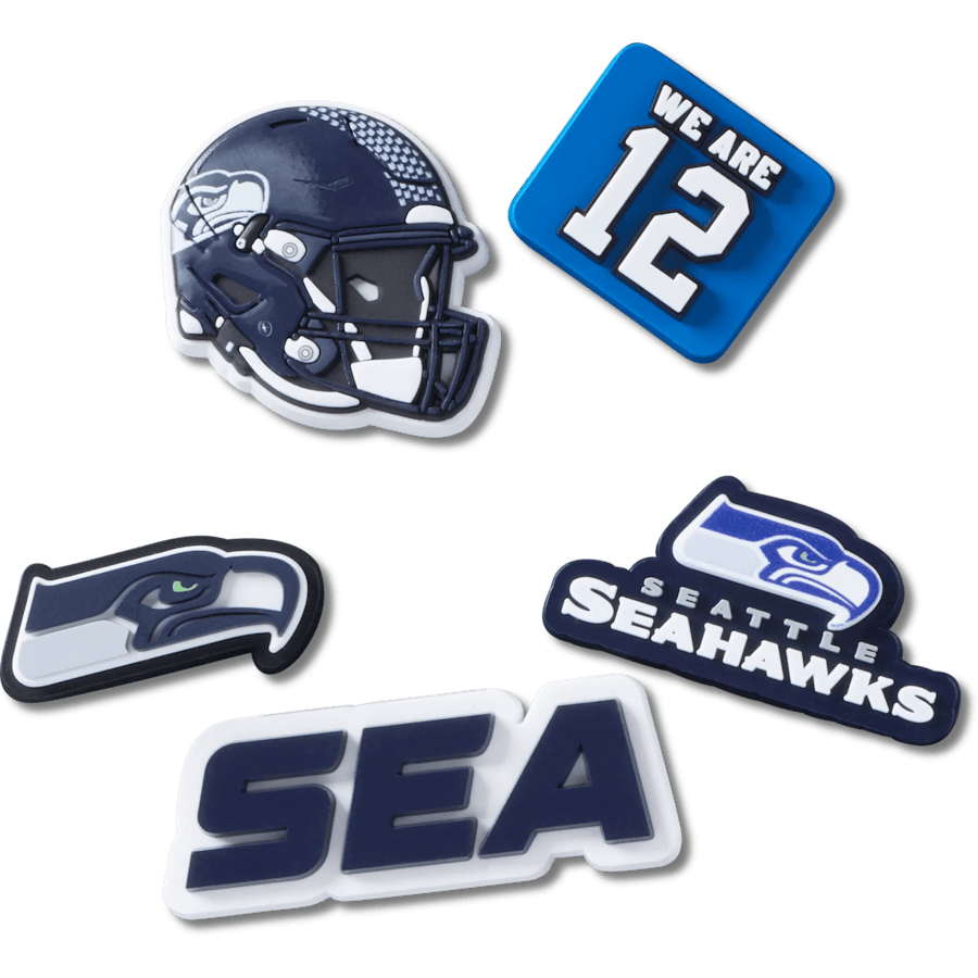 Crocs|NFL Seattle Seahawks 5 Pack Jibbitz Shoe Charm