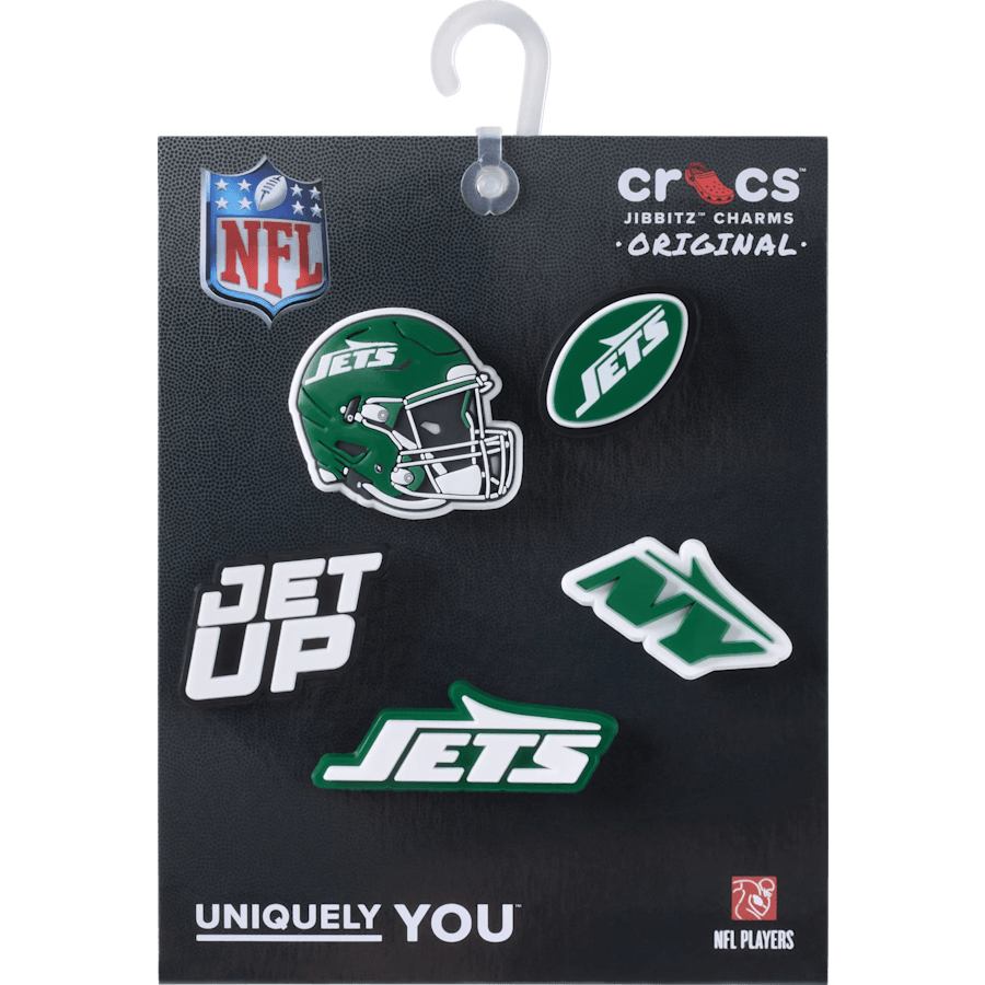 Crocs|NFL New York Jets 5 Pack Jibbitz Shoe Charm