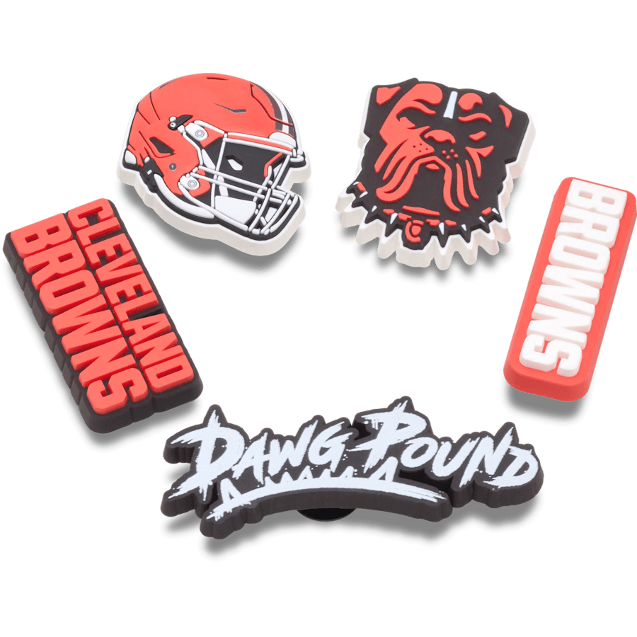 Crocs|NFL Cleveland Browns 5 Pack Jibbitz Shoe Charm