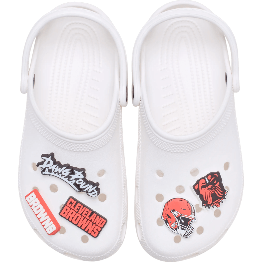 Crocs|NFL Cleveland Browns 5 Pack Jibbitz Shoe Charm