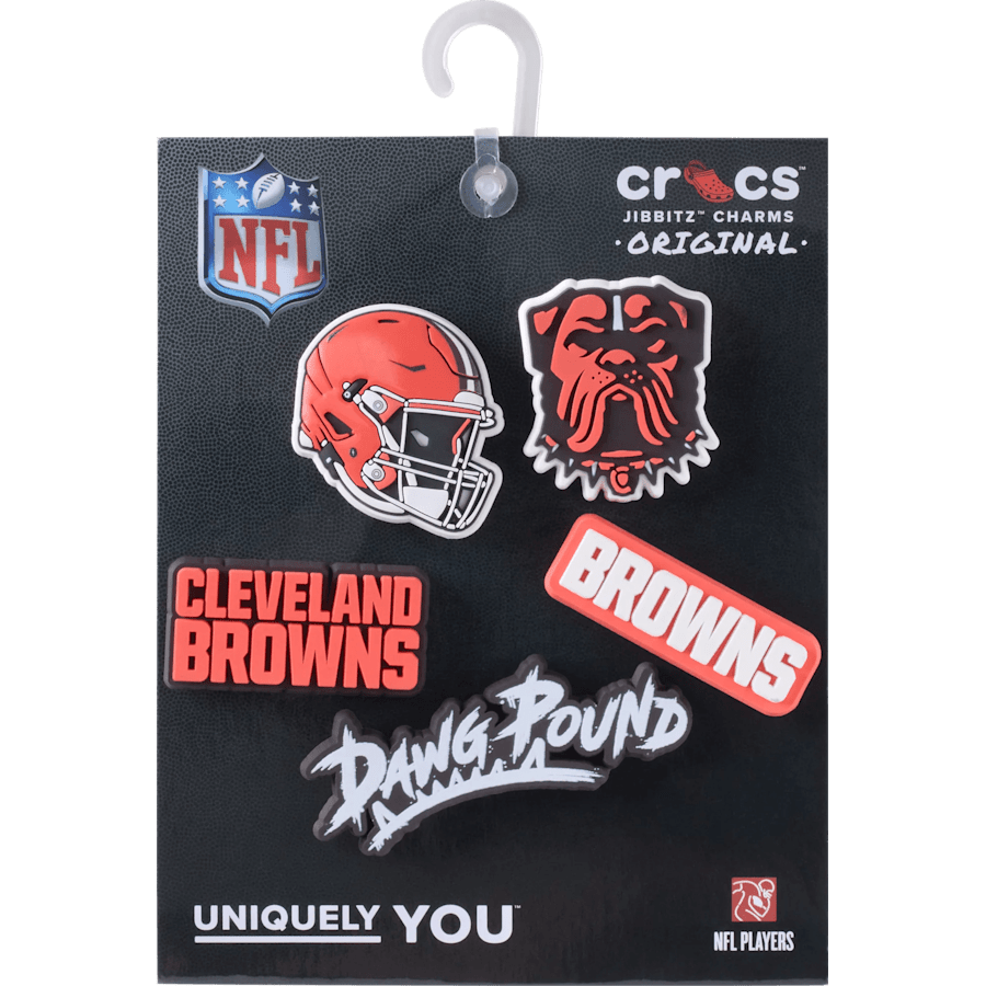 Crocs|NFL Cleveland Browns 5 Pack Jibbitz Shoe Charm