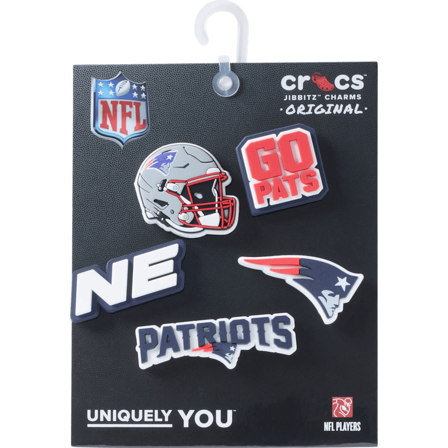 Crocs|NFL New England Patriots 5 Pack Jibbitz Shoe Charm