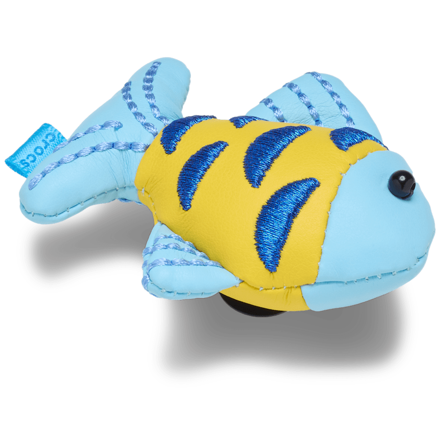 Crocs|Blue and Gold Sparkle Fish Jibbitz™ charms