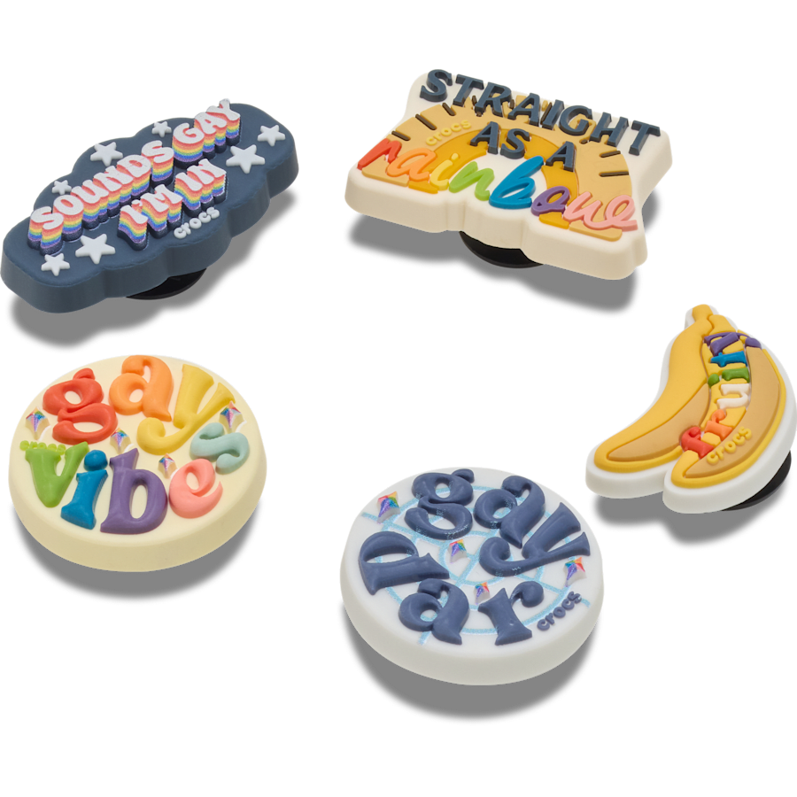 Crocs|Irreverent Pride 5 Pack Jibbitz™ charms