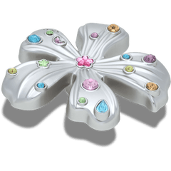 Crocs|Silver Meta Gem Flower Jibbitz™ charms
