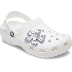 Crocs|Silver Meta Gem Flower Jibbitz™ charms