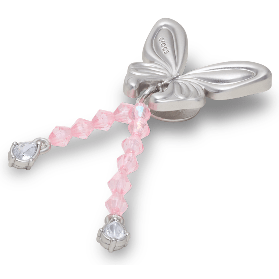 Crocs|Silver Beaded Meta Butterfly Jibbitz™ charms