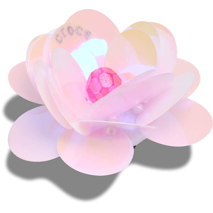 Crocs|Sequin Pink Flower Jibbitz™ charms