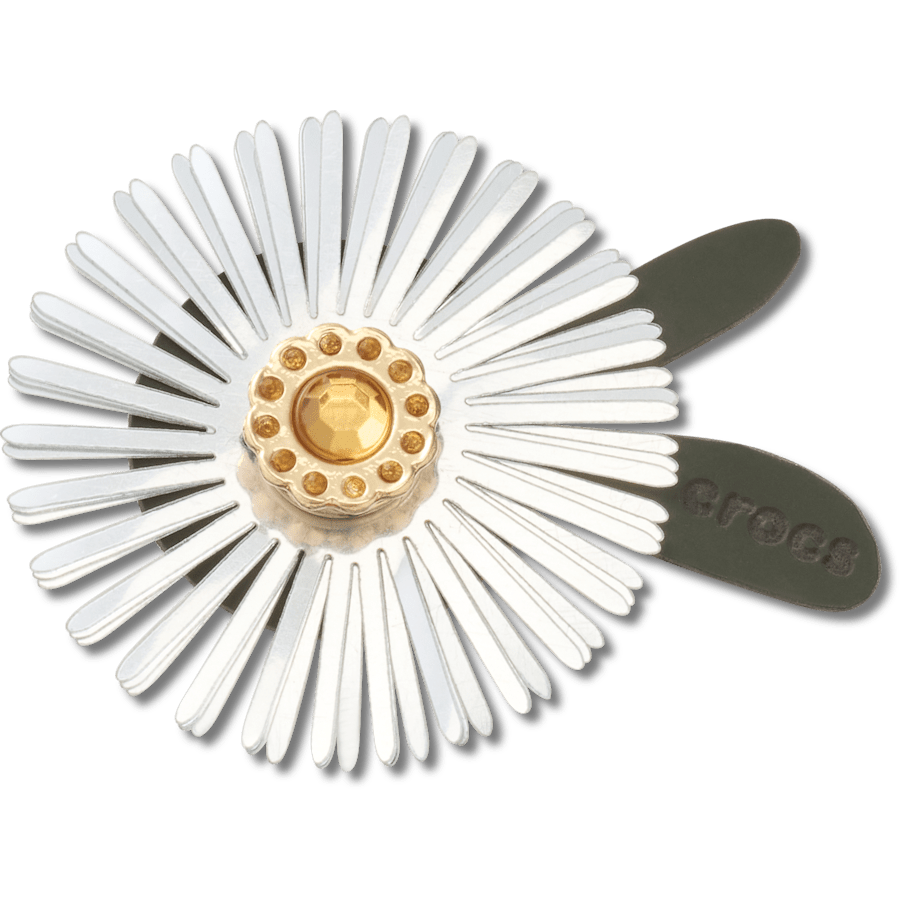 Crocs|Silver Sequin Flower Jibbitz™ charms