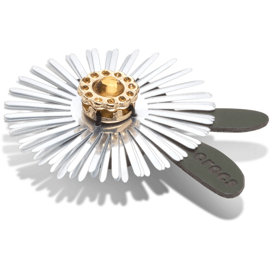 Crocs|Silver Sequin Flower Jibbitz™ charms