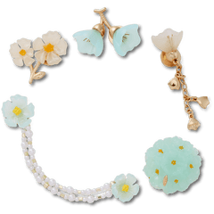 Crocs|Blue Dainty Floral 5 Pack Jibbitz™ charms