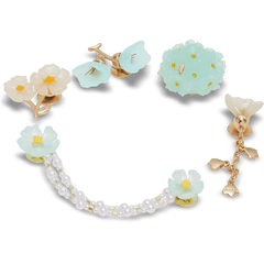 Crocs|Blue Dainty Floral 5 Pack Jibbitz™ charms