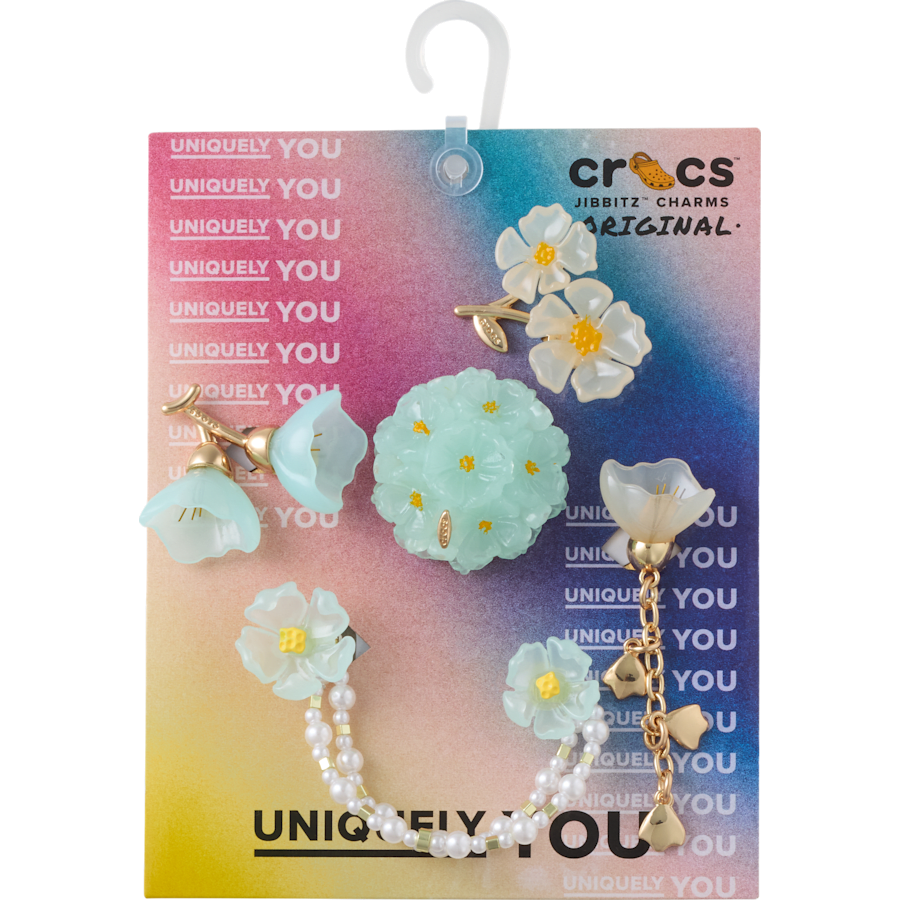 Crocs|Blue Dainty Floral 5 Pack Jibbitz™ charms
