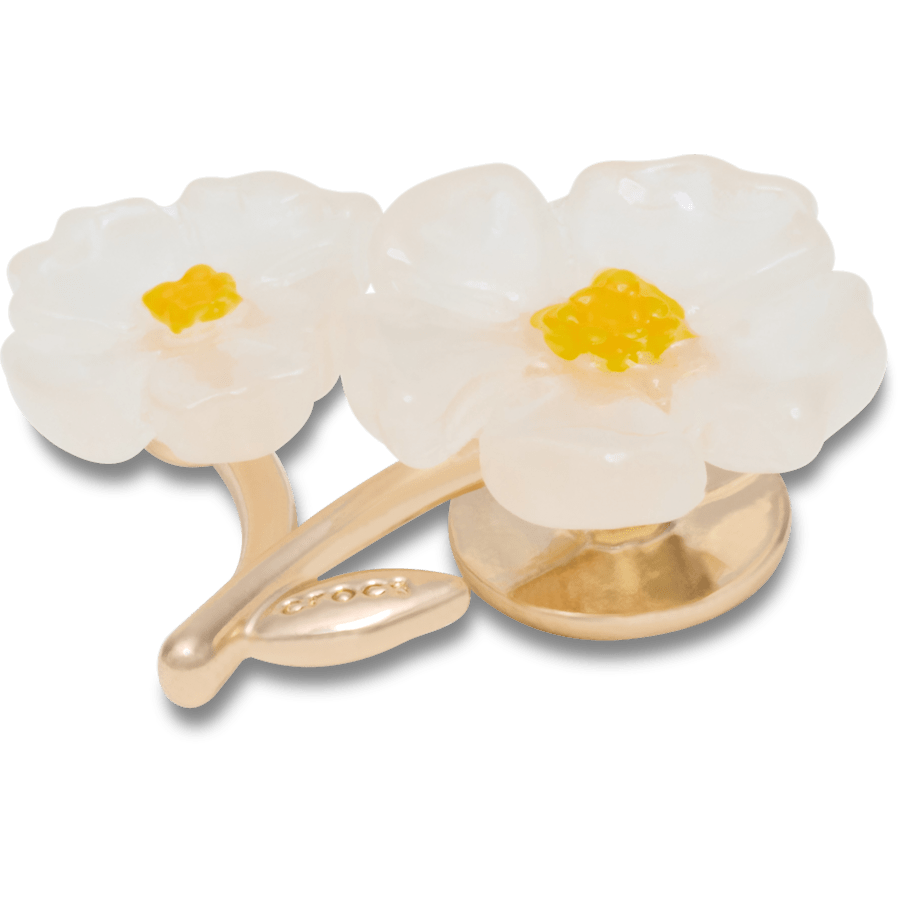 Crocs|White Floral Blossom Jibbitz™ charms