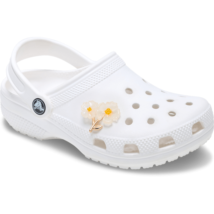 Crocs|White Floral Blossom Jibbitz™ charms