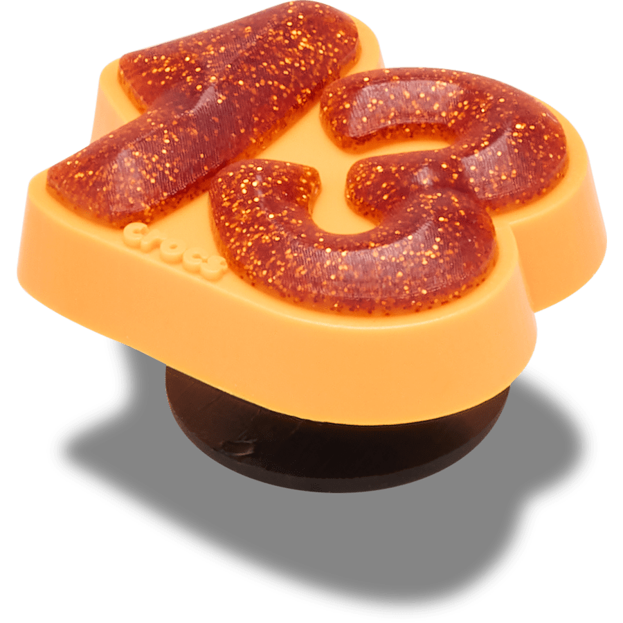 Crocs|Orange Sparkly Number 13 Jibbitz™ charms