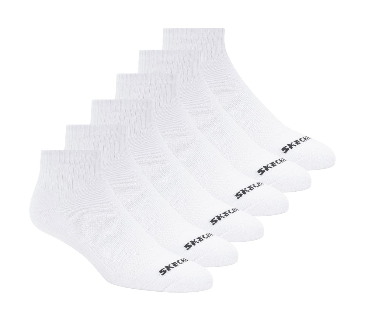 6 Pack Core Quarter Medium Socks | Skechers US