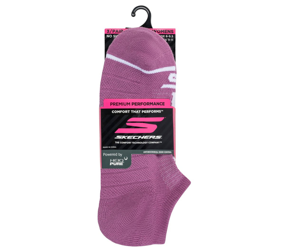 3 Pack Women's No Show Premium Basic Socks | Skechers US