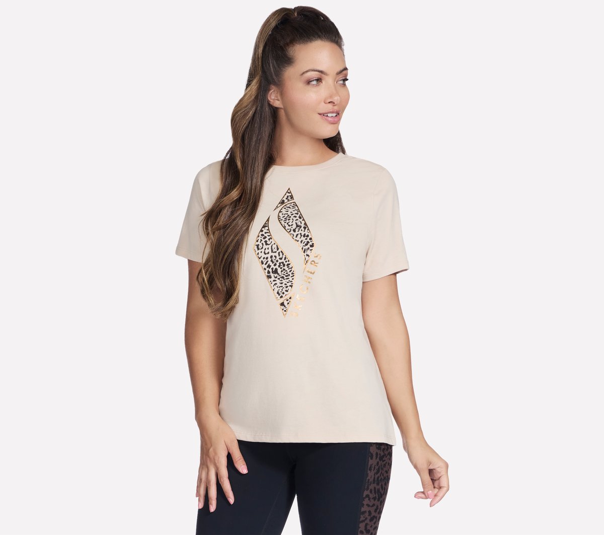 Diamond Cheetah Short Sleeve Tee | Skechers on sale