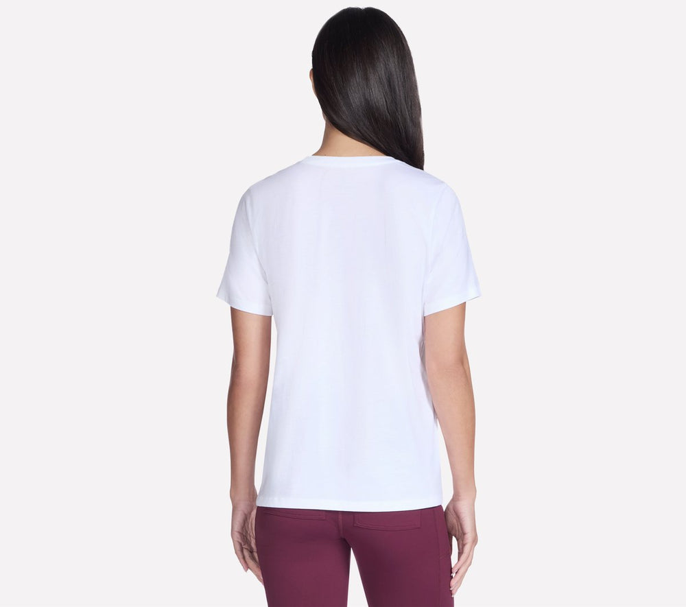 Floral Diamond Short Sleeve Tee | Skechers outlet
