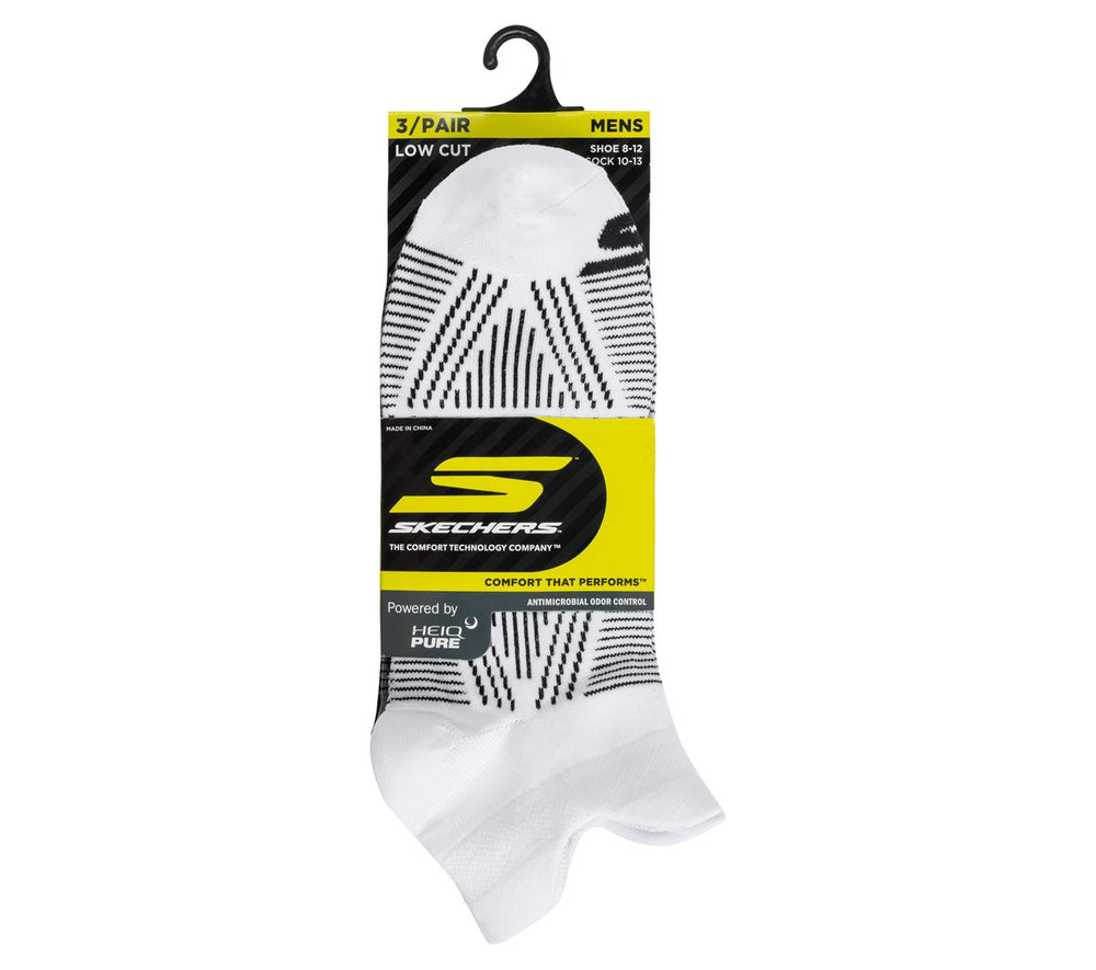 3 Pack Men's Performance Low Cut Pattern Socks | Skechers outlet