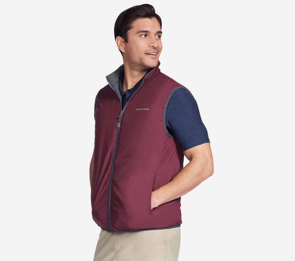 GO SHIELD Cozy Fit Altitude Reversible Vest | Skechers discount