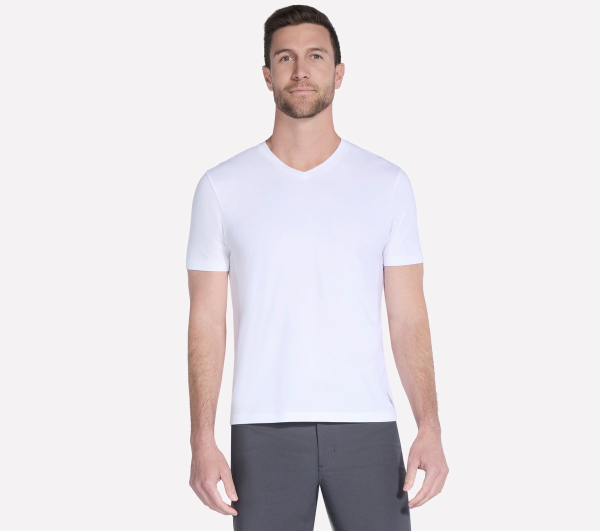 GO DRI Pima Short Sleeve V-Neck | Skechers outlet